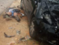 BREAKING NEWS : Laka Lantas Di Sungai Akar, Pengendara Sepeda Motor Terkapar Dijalan
