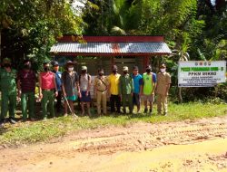 Cegah Penyebaran COVID-19, Pemdes Sunsong Lakukan Penyemprotan Disinfektan