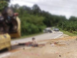 BREAKING NEWS: Laka Lantas Ditanjakan Ensilup, Korban Terkapar Dijalan Raya