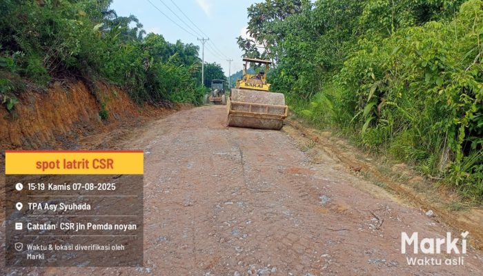 Sambut HUT RI 80 Tahun 2025, PT.GKM Salurkan CSR Bidang Infrastruktur Jalan